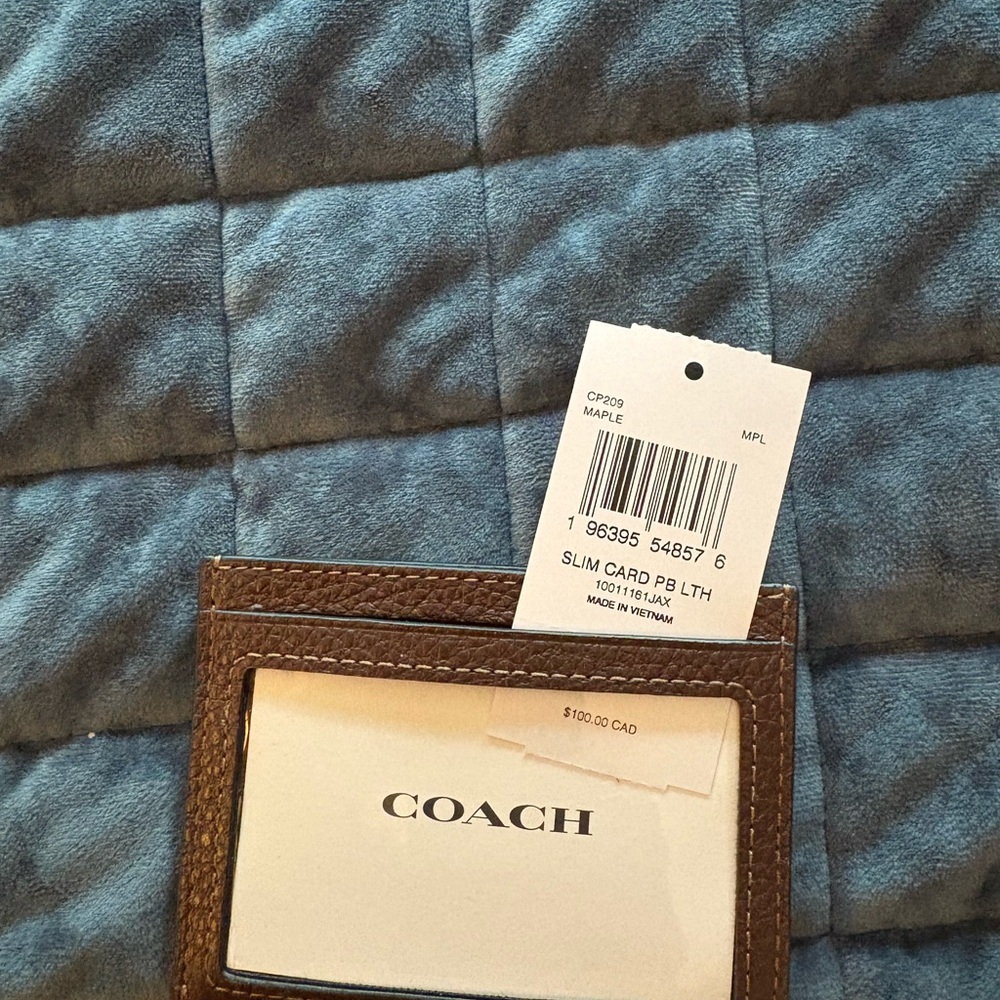 Coach Brown Leather Card Holder